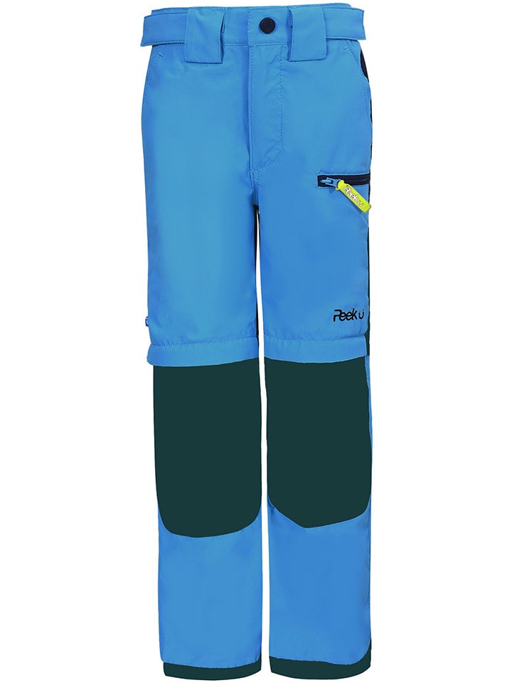 Peek U Spodnie trekkingowe Zipp-Off "Terra" w kolorze niebiesko-zielonym rozmiar: 152