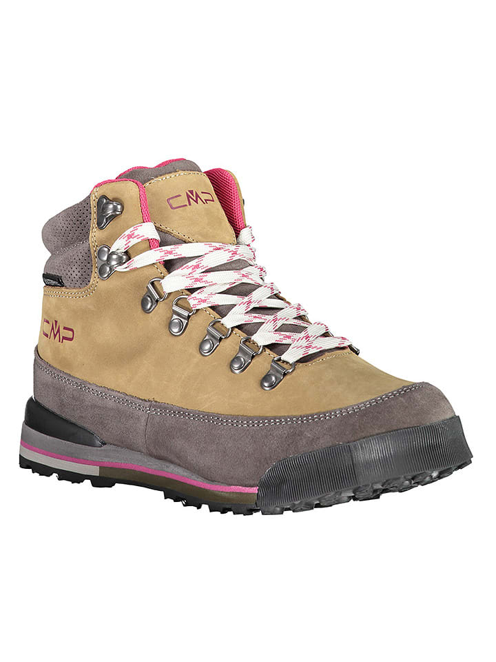 CMP Skórzane botki turystyczne "Heka" w kolorze beżowym rozmiar: 39