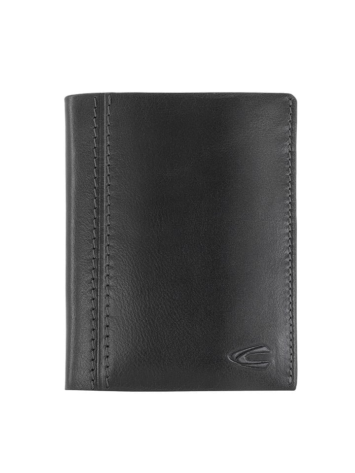 Camel Active Skórzany portfel "Bilbao" w kolorze czarnym - 10 x 12,7 x 1,5 cm rozmiar: onesize