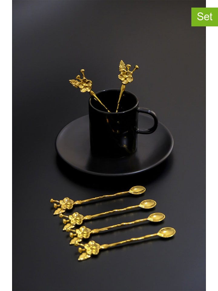 Violeta Home Łyżeczki (6 szt.) w kolorze złotym - dł. 13,5 cm rozmiar: onesize