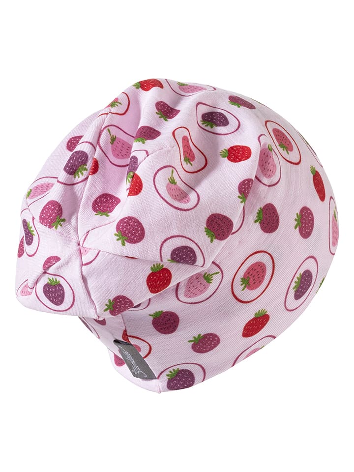 Sterntaler Czapka beanie "Strawberry " w kolorze jasnoróżowym rozmiar: 47 cm