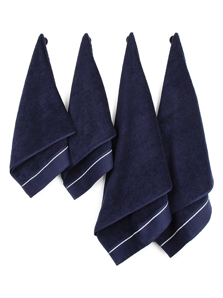 avance Ręczniki (4 szt.) w kolorze granatowym do rąk rozmiar: onesize