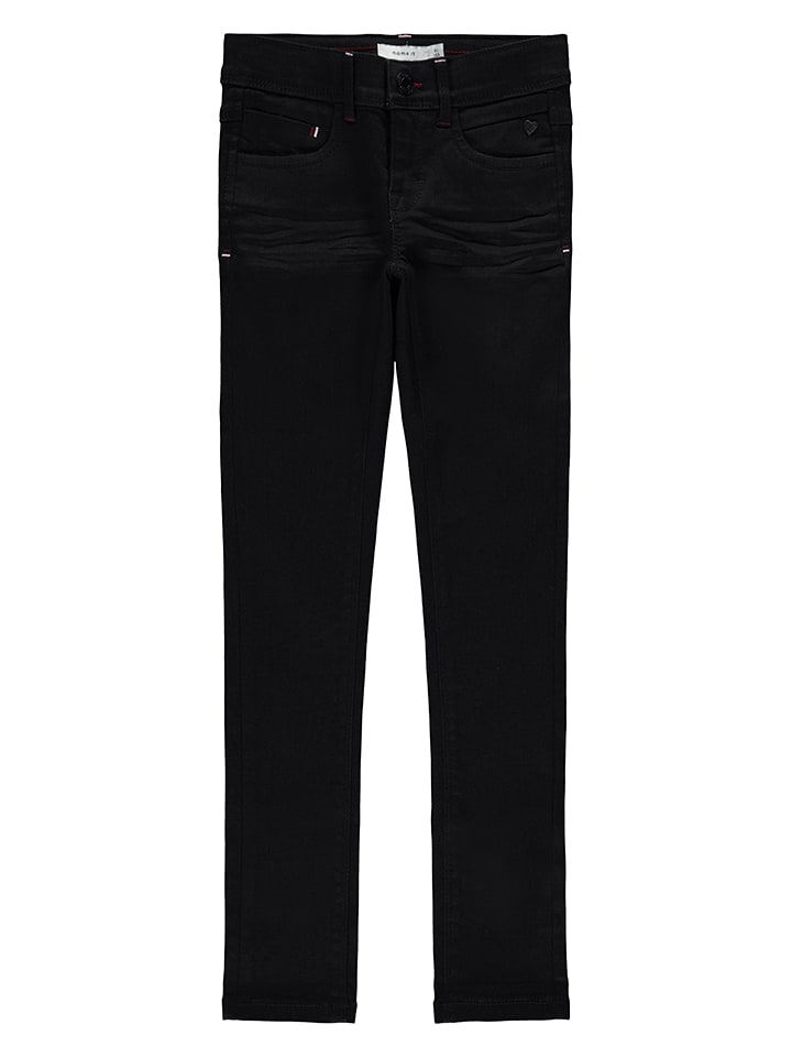 name it Dżinsy "Polly" - Slim fit - w kolorze czarnym rozmiar: 80