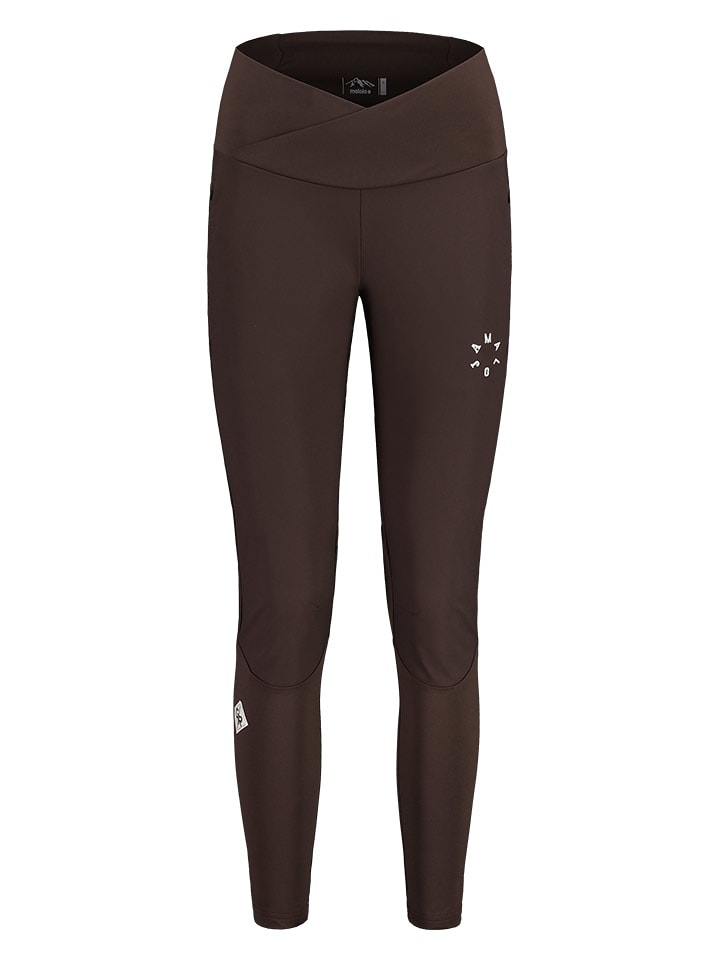 Maloja Legginsy funkcyjne "ArayaM" w kolorze brązowym rozmiar: M