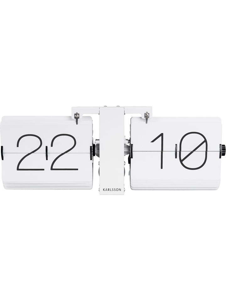 Karlsson Zegar ścienny "No Case" w kolorze białym - 36 x 14 x 8,5 cm rozmiar: onesize