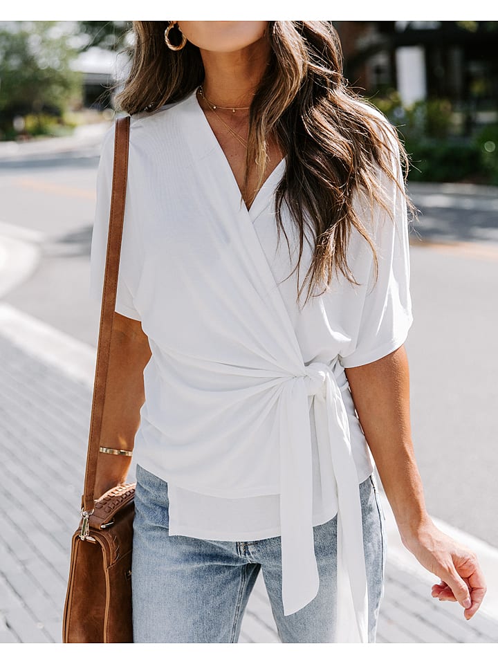 Milan Kiss Bluzka w kolorze białym rozmiar: S