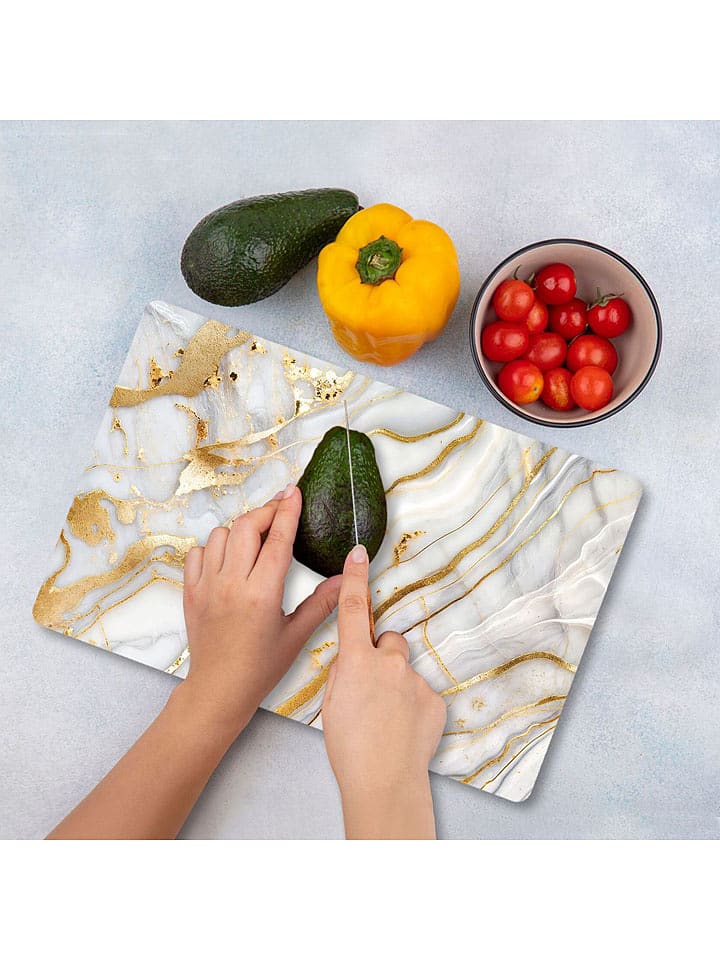 Violeta Home Deska w kolorze złoto-białym do krojenia - 30 x 20 cm rozmiar: onesize