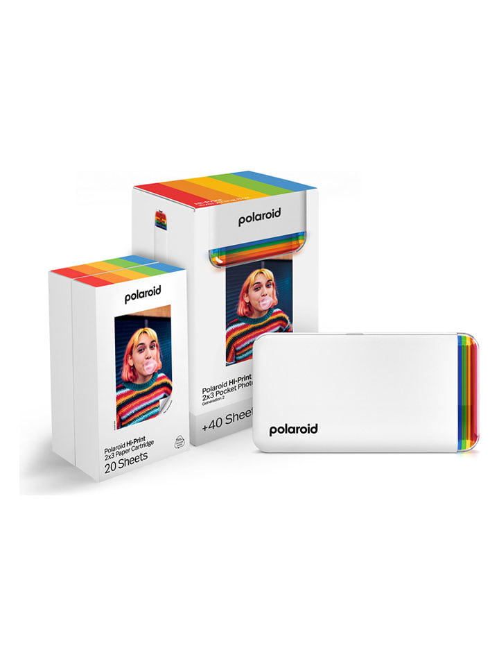 Polaroid Zestaw startowy "Hi Print 2x3 Gen 2" w kolorze białym do drukowania zdjęć rozmiar: onesize