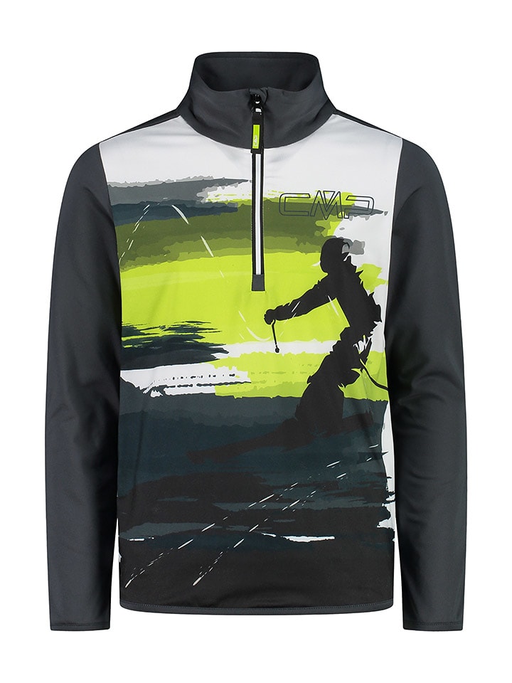 CMP Bluza polarowa w kolorze zielono-czarnym rozmiar: 98