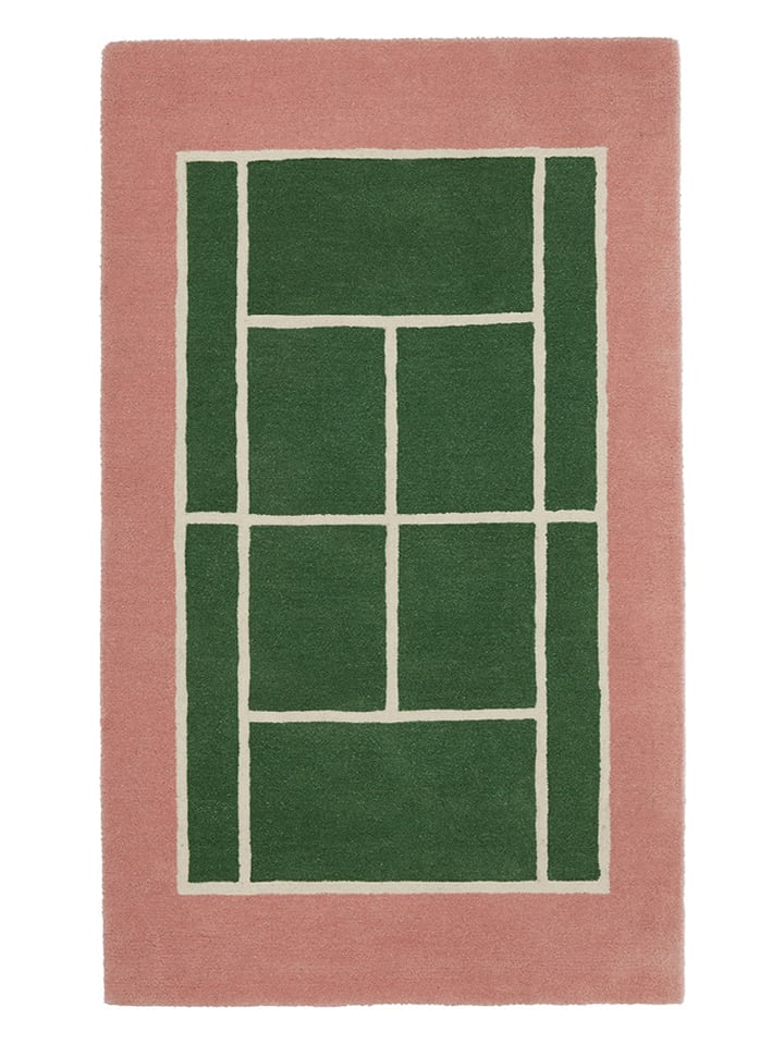 OYOY mini Dywan "Tennis" w kolorze zielono-jasnoróżowym - 150 x 88 cm rozmiar: onesize