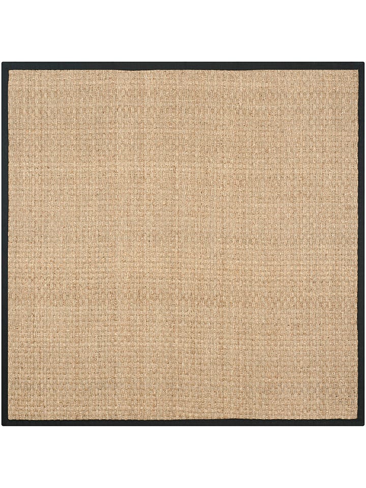 Safavieh Dywan w kolorze beżowo-czarnym z trawy morskiej rozmiar: 91x91 cm