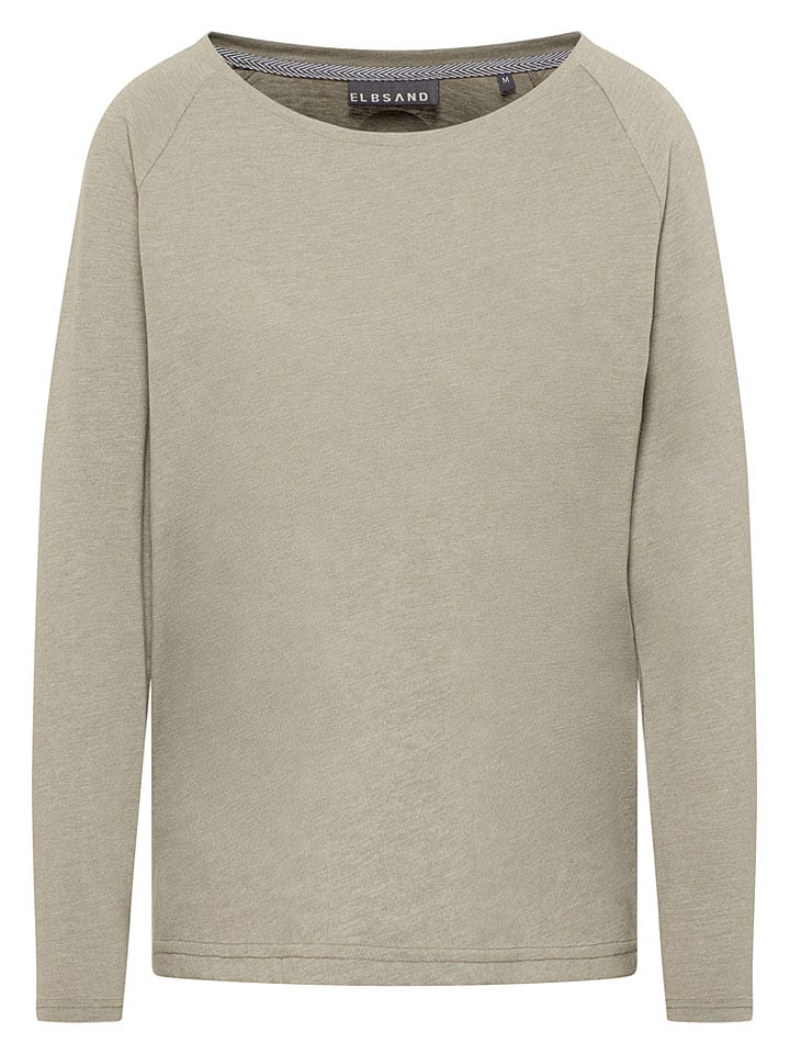 ELBSAND Koszulka "Tira" w kolorze oliwkowym rozmiar: M