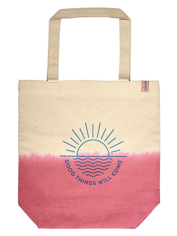 moses. Shopper bag "Good Things" w kolorze beżowo-różowym rozmiar: onesize