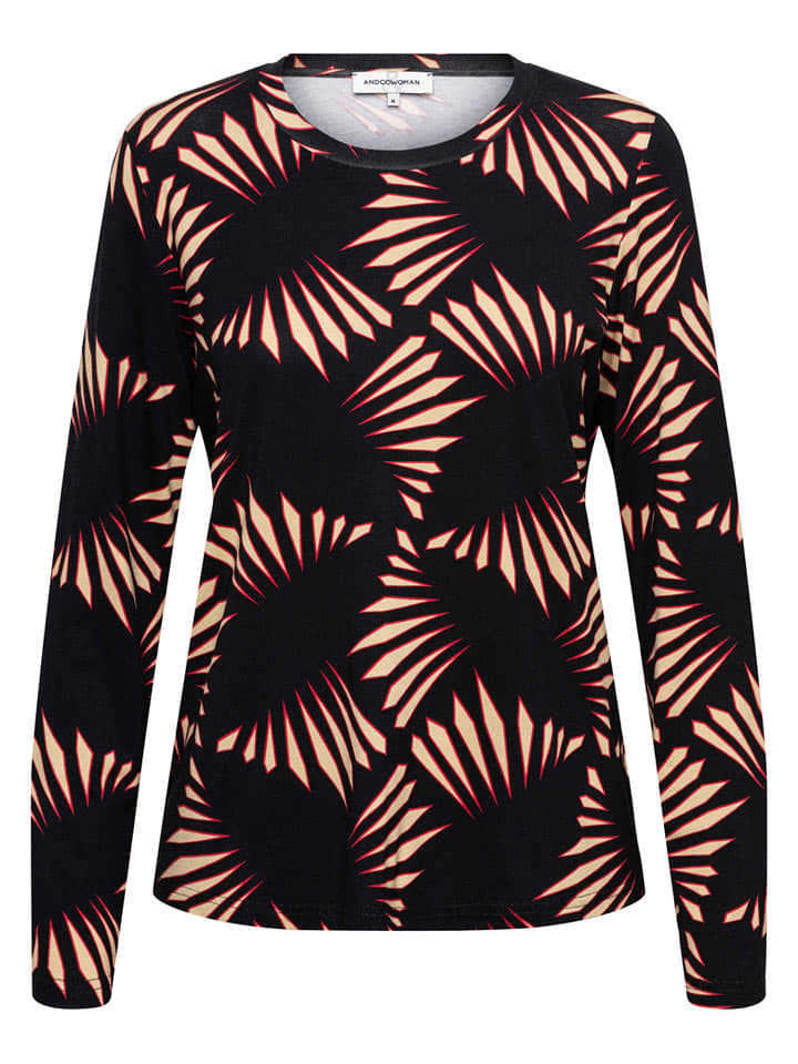 &Co Woman Koszulka "Venna" w kolorze czerwono-czarnym rozmiar: 3XL