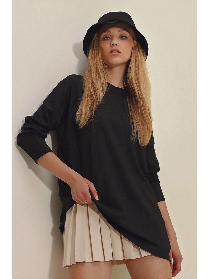 trendyol Koszulka w kolorze czarnym rozmiar: S/M