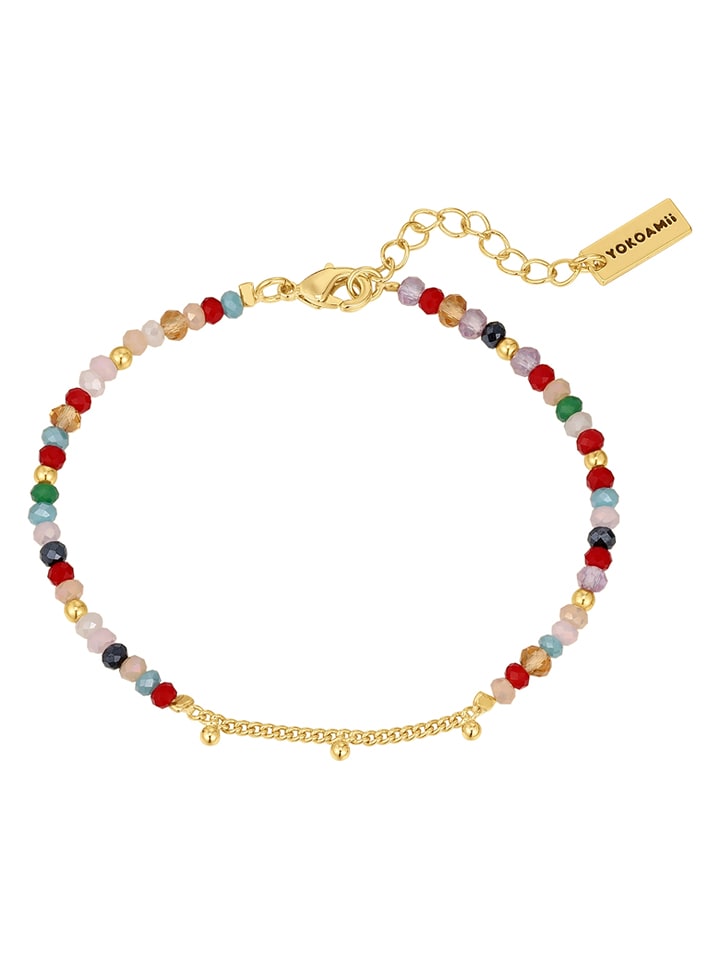 Yokoamii Pozłacana bransoletka z kryształami rozmiar: onesize