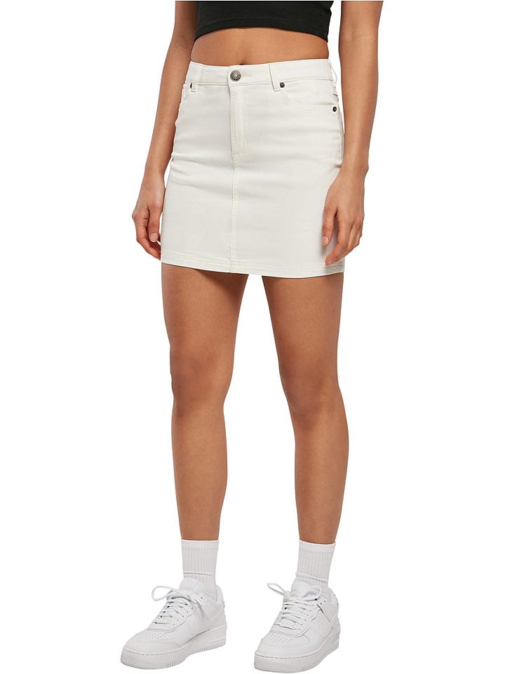 Urban Classics Dżinsowa spódnica w kolorze białym rozmiar: W33