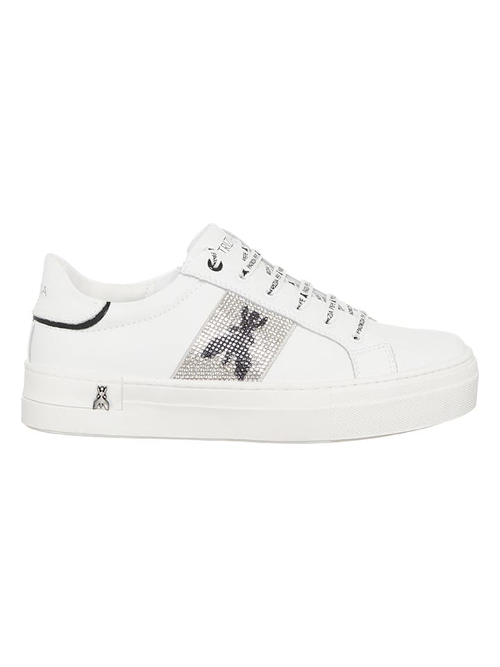 Patrizia Pepe Skórzane sneakersy w kolorze białym rozmiar: 40