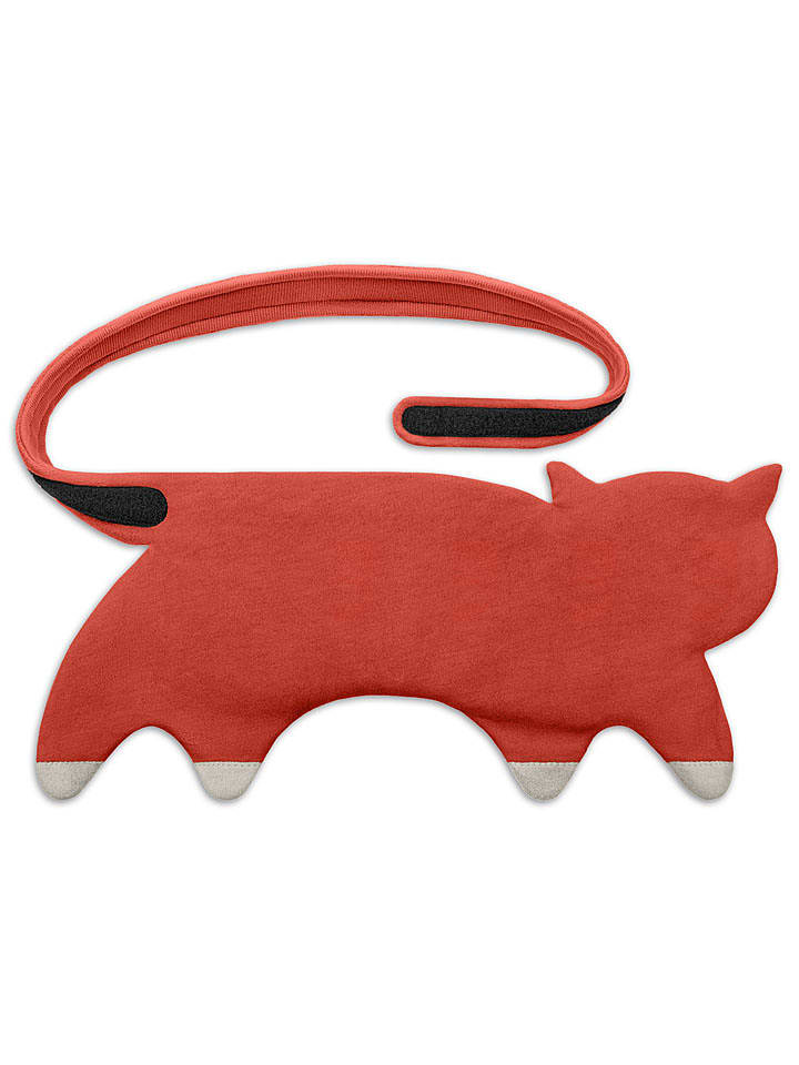 Leschi Poduszka w kolorze czerwonym z organicznymi ziarnami na brzuch i plecy rozmiar: onesize