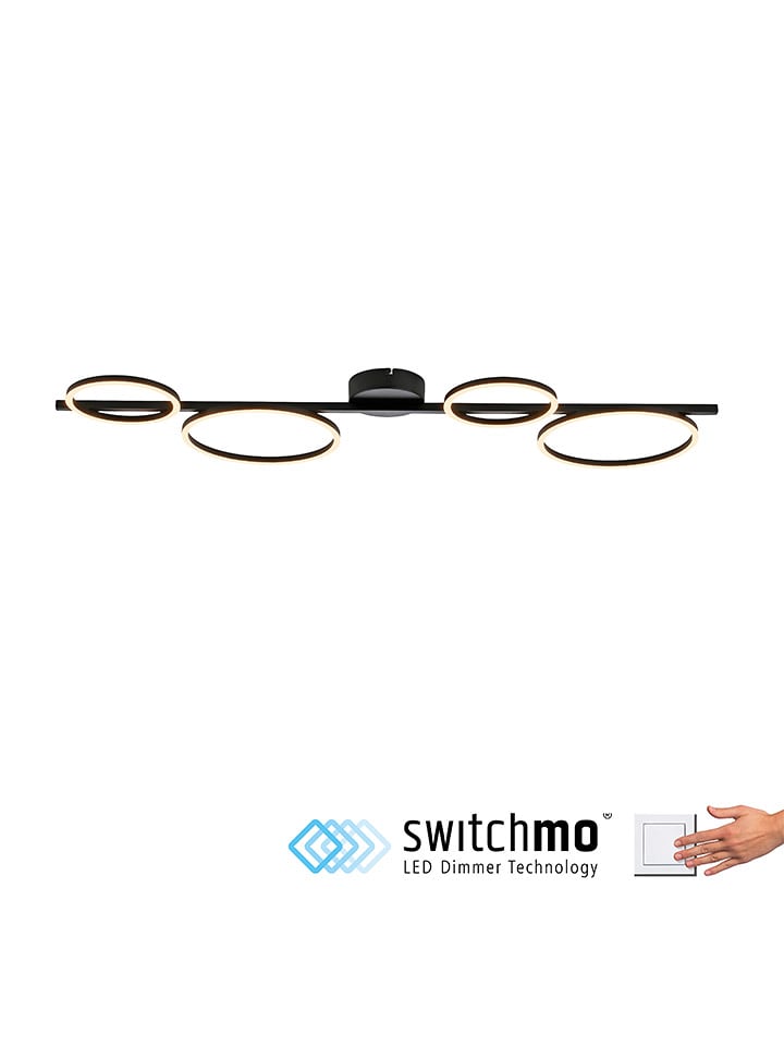 Just Light Lampa sufitowa LED w kolorze czarnym - szer. 120 cm rozmiar: onesize