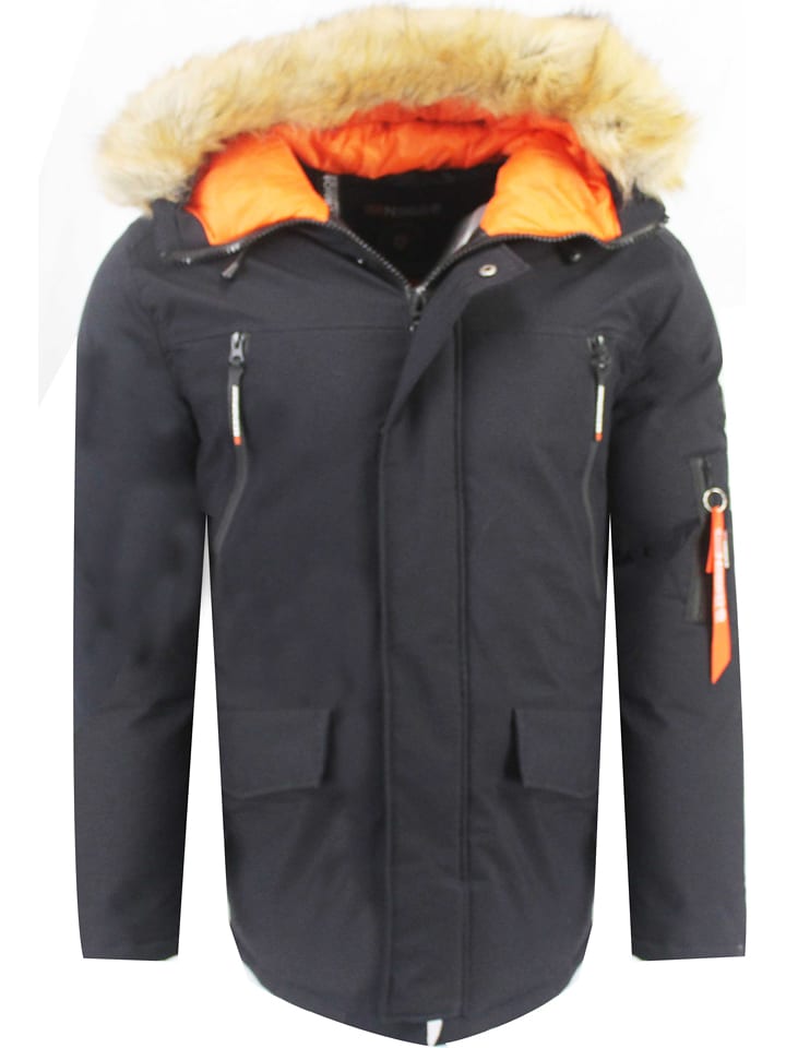 Geographical Norway Parka "Arnold" w kolorze granatowym rozmiar: S