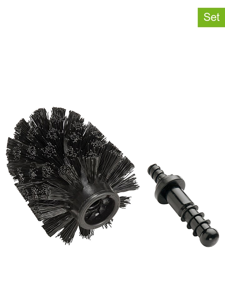Wenko Wymienne główki (2 szt.) w kolorze czarnym do szczotki WC - Ø 7,5 cm rozmiar: onesize