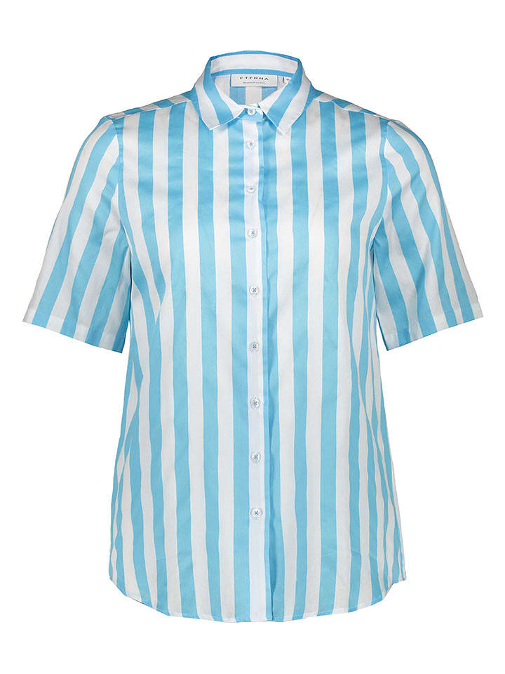 Eterna Koszula - Regular fit - w kolorze turkusowo-białym rozmiar: 42