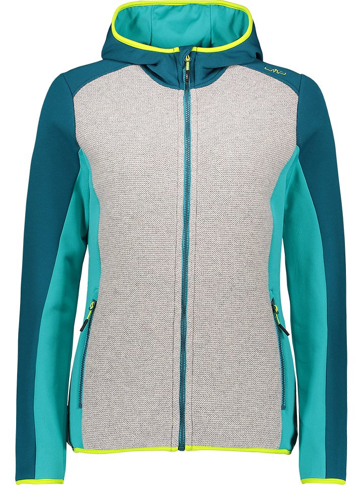 CMP Kurtka polarowa w kolorze szaro-turkusowym rozmiar: 40