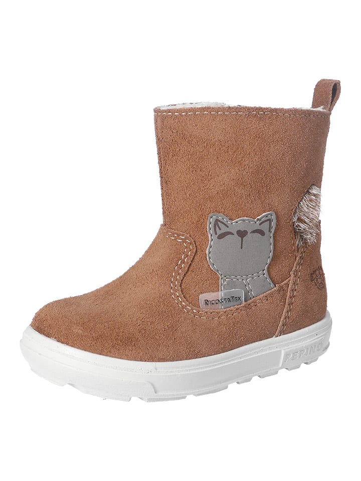 PEPINO Skórzane kozaki zimowe "Corina-S" w kolorze jasnobrązowym rozmiar: 23