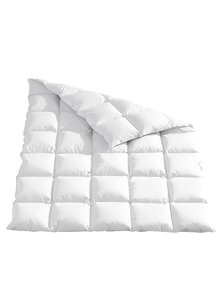 Häussling Bettwaren Całoroczna kołdra puchowa "Home" w kolorze białym rozmiar: 135x200 cm