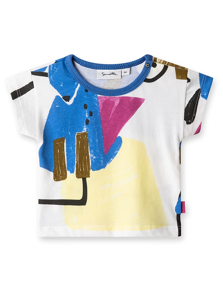 Sanetta Kidswear Koszulka w kolorze białym ze wzorem rozmiar: 92