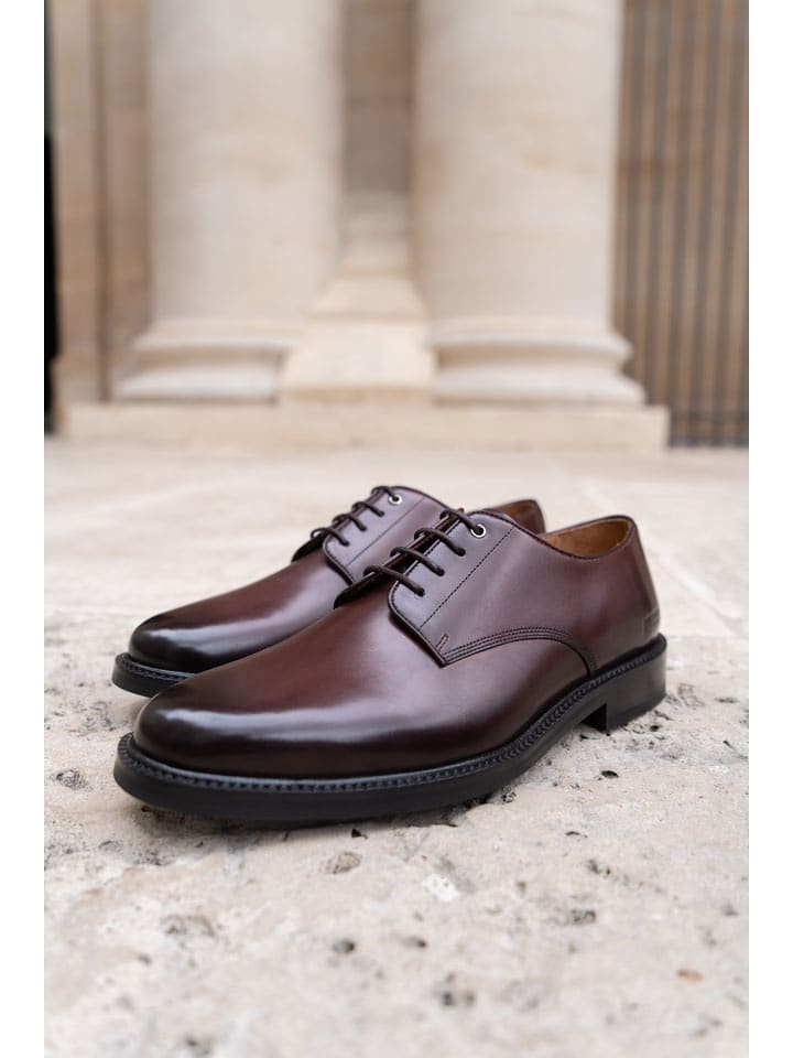 MELVIN & HAMILTON Skórzane trzewiki "Winston 1" w kolorze czerwonym rozmiar: 41