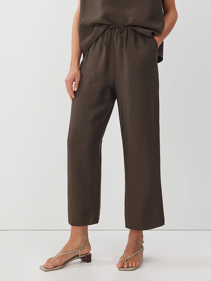 Someday Spodnie w kolorze ciemnobrązowym rozmiar: 42