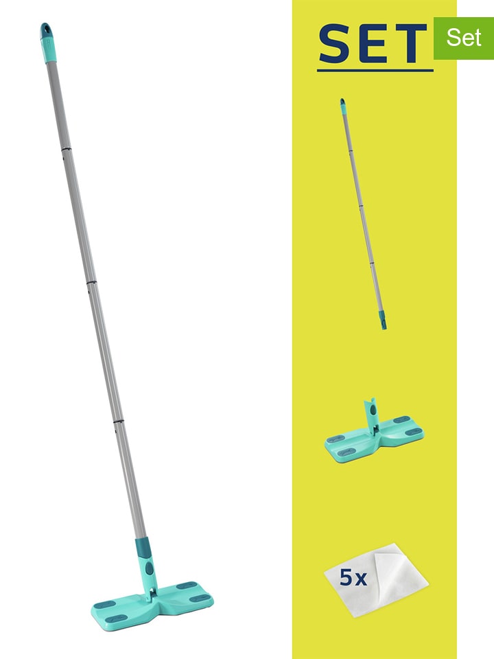Leifheit 3-częściowy zestaw "Clean & Away" w kolorze turkusowym rozmiar: onesize