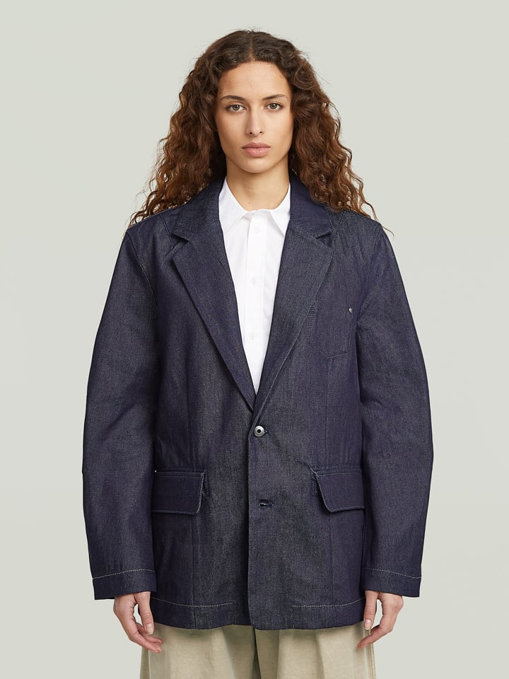 G-Star Blezer dżinsowy w kolorze granatowym rozmiar: S