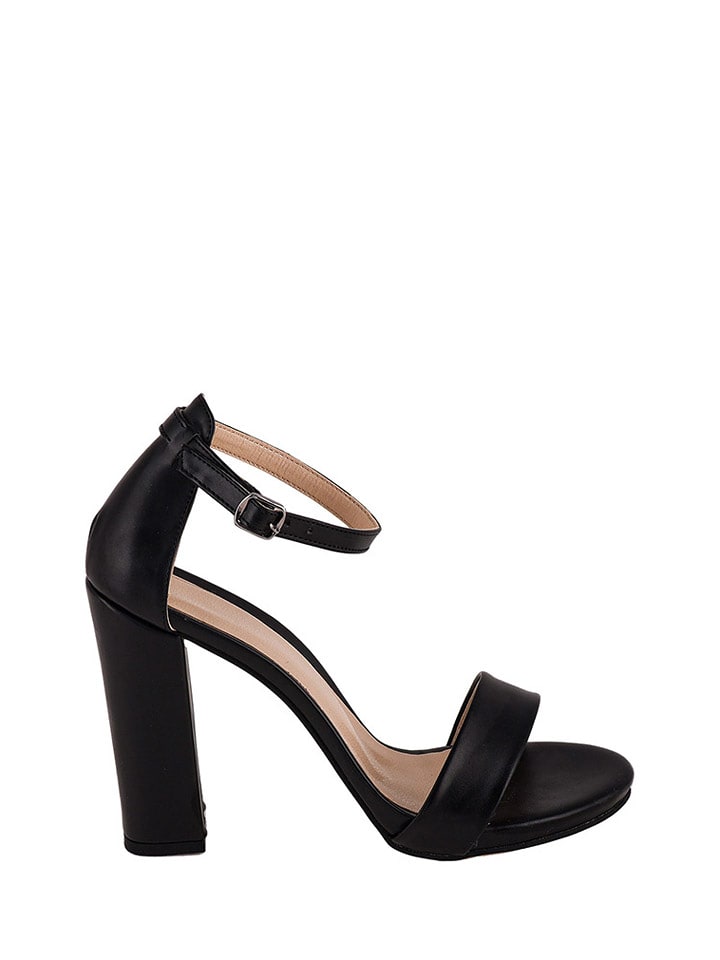 Lizza Shoes Skórzane sandały w kolorze czarnym rozmiar: 39