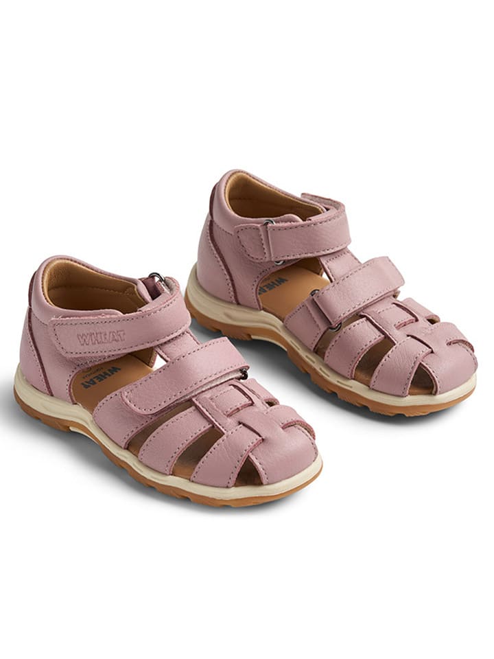 Wheat Skórzane półsandały w kolorze jasnoróżowym rozmiar: 22