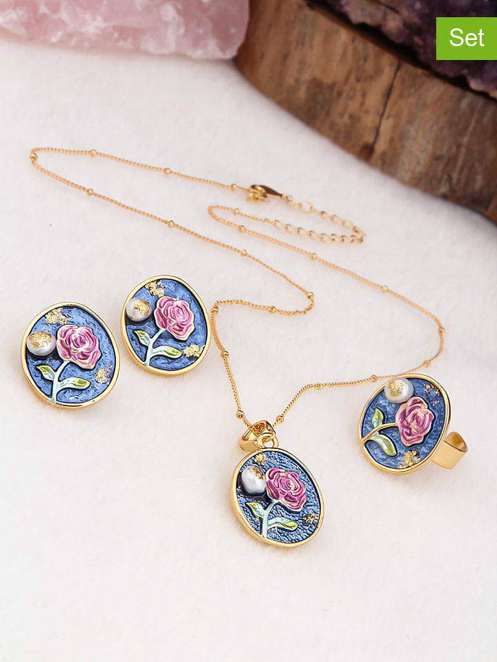 Pierres de Jade 3-częściowy zestaw biżuterii rozmiar: onesize