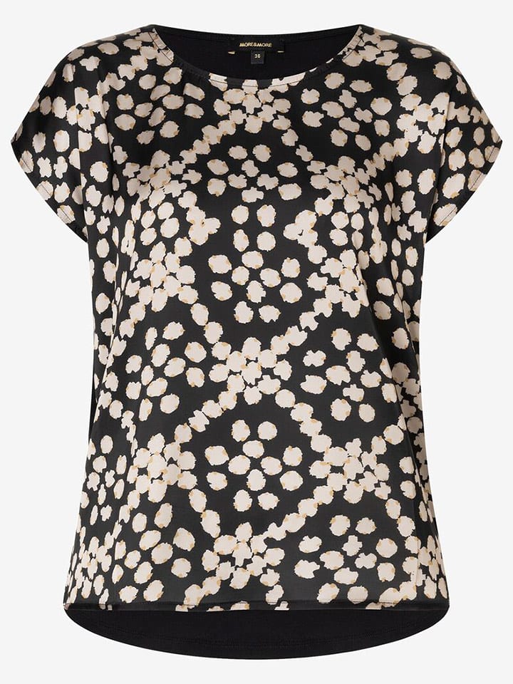 More & More Koszulka w kolorze czarno-beżowym rozmiar: 36