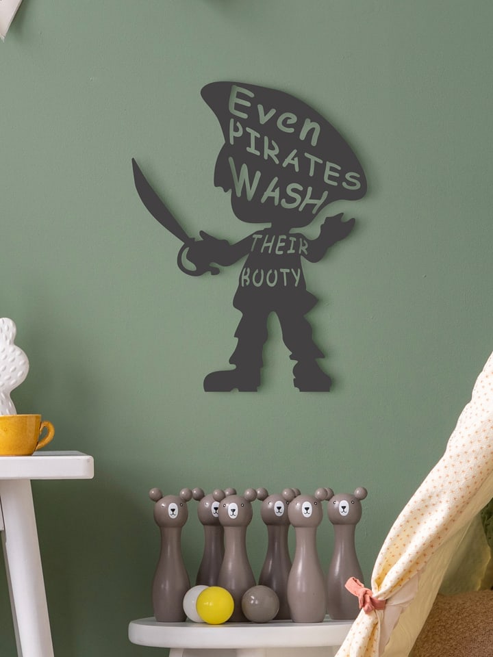 hippodino Dekoracja ścienna w kolorze czarnym - 30 x 40 cm rozmiar: onesize