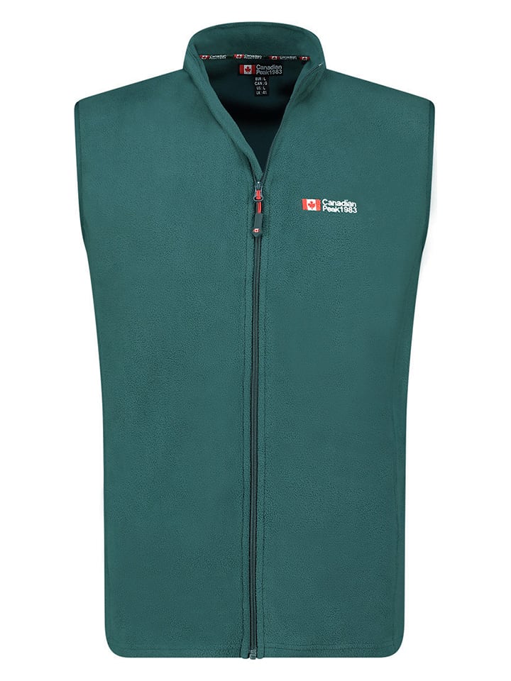 Canadian Peak Kamizelka polarowa "Vugeak" w kolorze zielonym rozmiar: XL