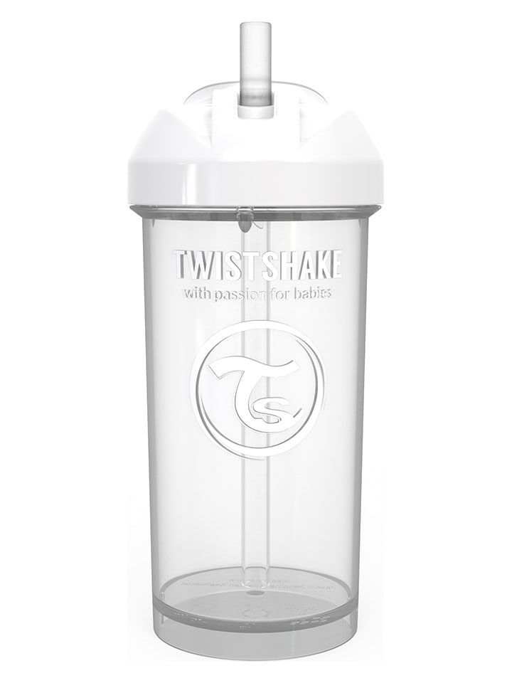 Twistshake Butelka w kolorze białym do nauki picia - 360 ml rozmiar: onesize