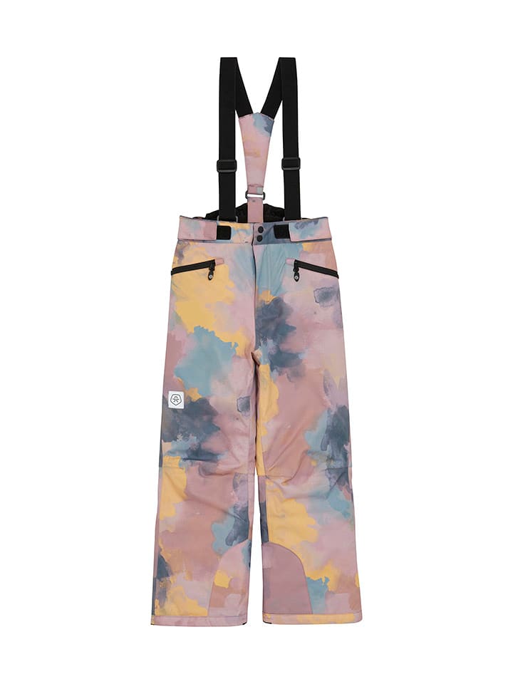 Color Kids Spodnie narciarskie w kolorze jasnoróżowo-niebieskim rozmiar: 128