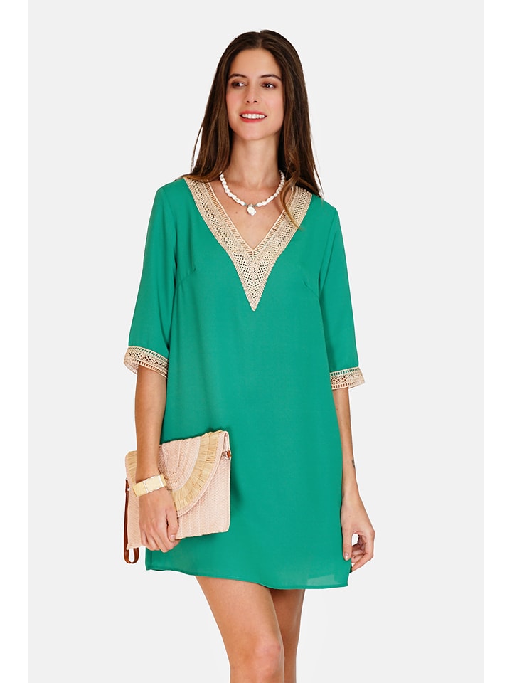 ASSUILI Sukienka w kolorze zielonym rozmiar: 42