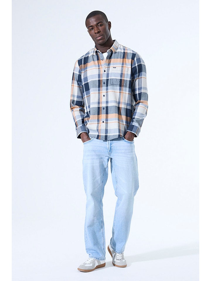 Garcia Koszula w kolorze niebiesko-brzoskwiniowym rozmiar: M