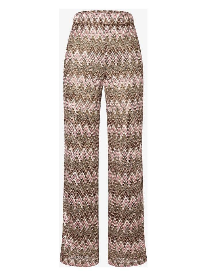 More & More Spodnie w kolorze brązowo-jasnoróżowym rozmiar: 44