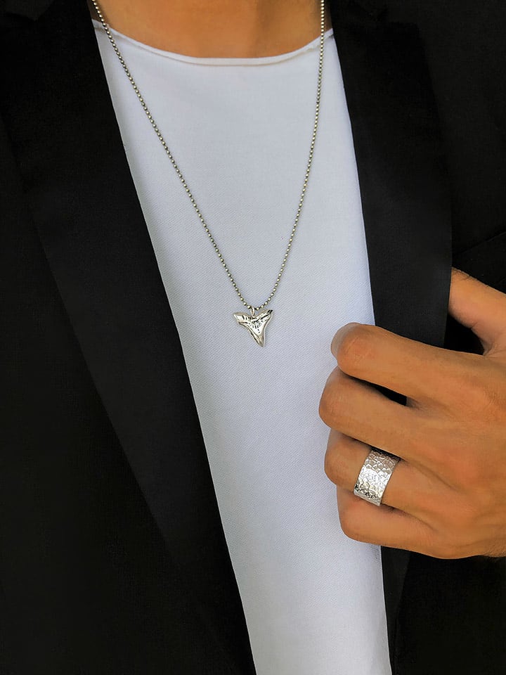 Uomo Srebrny pierścionek rozmiar: 60