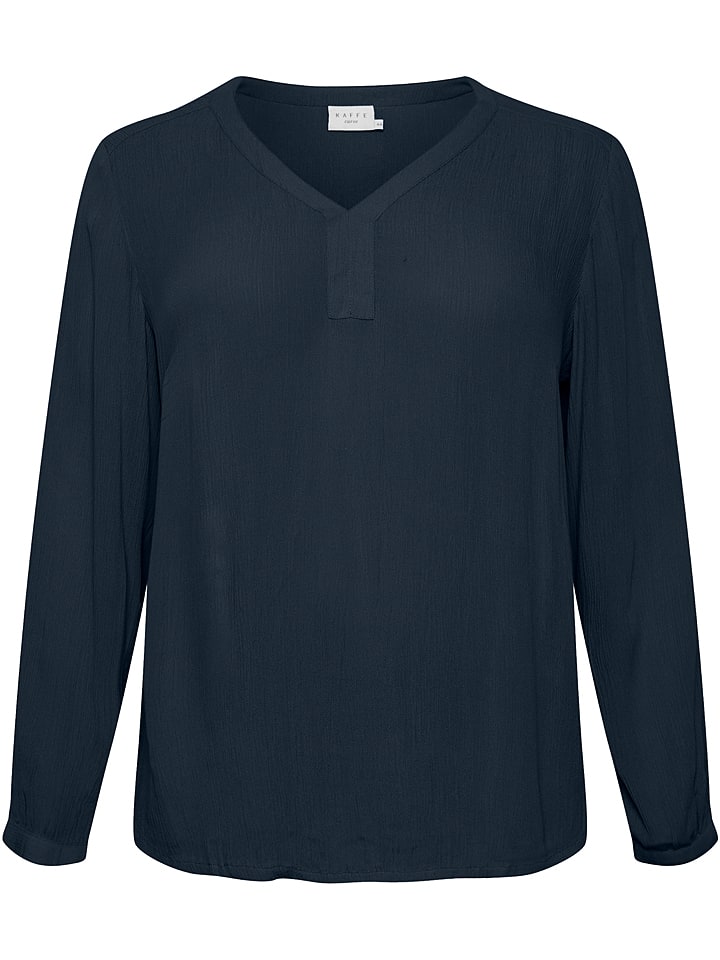 KAFFE curve Bluzka "Ami" w kolorze granatowym rozmiar: 46