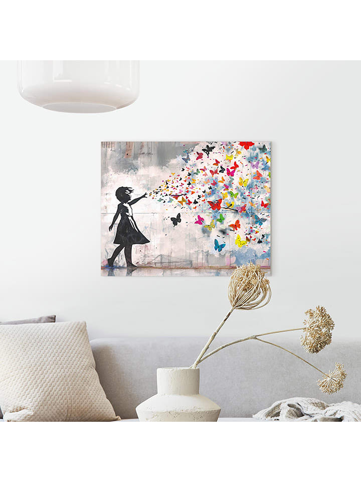 Orangewallz Druk artystyczny ''Balloon Girl Bright" rozmiar: 40x50 cm