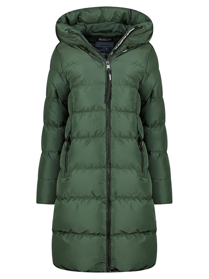 Geographical Norway Płaszcz zimowy "April" w kolorze ciemnozielonym rozmiar: 3XL